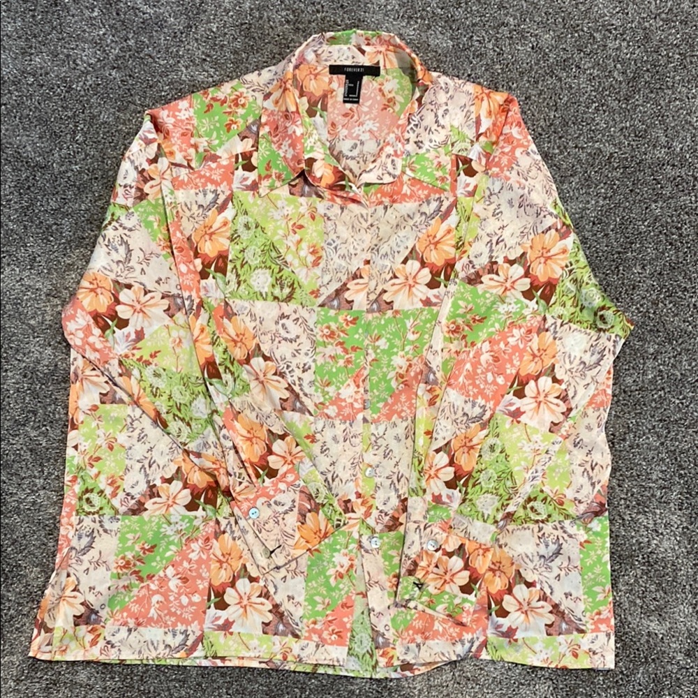 Forever 21 Multicolor Floral Shirt